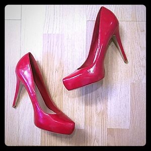 Aldo Red Patent Leather Heels